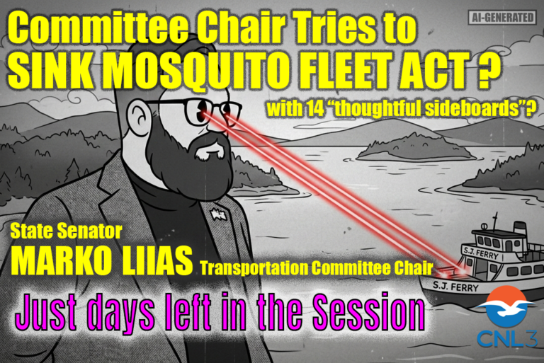 ‘WHY DID YOU DO WHAT YOU DID?’: Respected ferry advocate confronts Senate Transportation Committee for approving ‘drastically different’ version of “Mosquito Fleet Act’